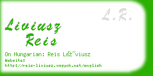 liviusz reis business card